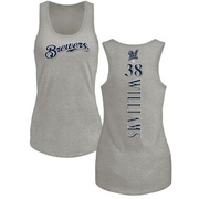 Women's Milwaukee Brewers Devin Williams ＃38 Backer Tank Top Ash