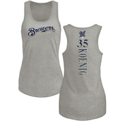 Women's Milwaukee Brewers Jared Koenig ＃35 Backer Tank Top Ash