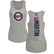 Women's Minnesota Twins Austin Martin ＃82 Backer Tank Top Ash