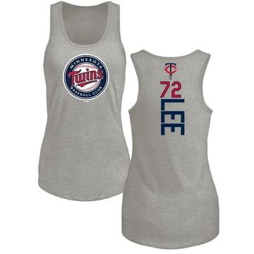 Women's Minnesota Twins Brooks Lee ＃72 Backer Tank Top Ash