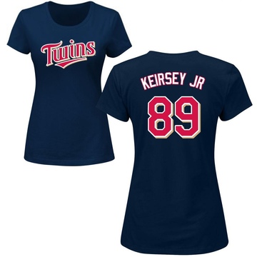 Women's Minnesota Twins DaShawn Keirsey Jr. ＃89 Roster Name & Number T-Shirt - Navy