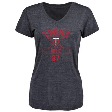 Women's Minnesota Twins David Ortiz ＃27 Base Runner T-Shirt - Navy