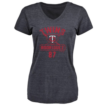 Women's Minnesota Twins Emmanuel Rodriguez ＃87 Base Runner T-Shirt - Navy