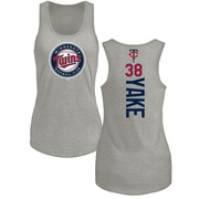 Women's Minnesota Twins Ernie Yake ＃38 Backer Tank Top Ash