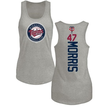 Women's Minnesota Twins Jack Morris ＃47 Backer Tank Top Ash