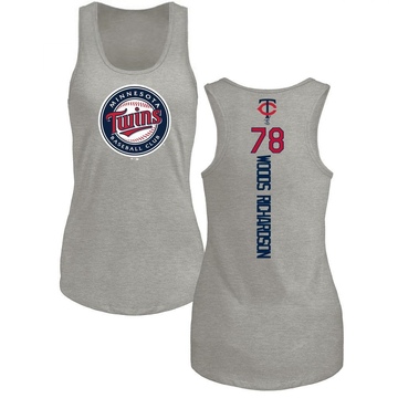 Women's Minnesota Twins Simeon Woods Richardson ＃78 Backer Tank Top Ash