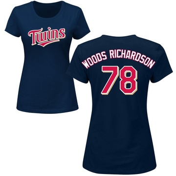 Women's Minnesota Twins Simeon Woods Richardson ＃78 Roster Name & Number T-Shirt - Navy