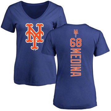 Women's New York Mets Adonis Medina ＃68 Backer Slim Fit T-Shirt - Royal