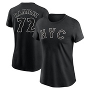 Women's New York Mets Alex Ramirez ＃72 2024 City Connect Name & Number T-Shirt - Black