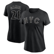 Women's New York Mets Ben Gamel ＃21 Game Ben l 2024 City Connect Name & Number T-Shirt - Black