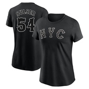 Women's New York Mets Cole Sulser ＃54 2024 City Connect Name & Number T-Shirt - Black