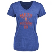 Women's New York Mets David Peterson ＃23 Base Runner T-Shirt - Royal