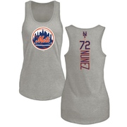 Women's New York Mets Dedniel Nunez ＃72 Backer Tank Top Ash