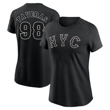 Women's New York Mets Diosmerky Taveras ＃98 2024 City Connect Name & Number T-Shirt - Black