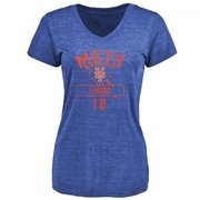 Women's New York Mets Francisco Lindor ＃12 Base Runner T-Shirt - Royal