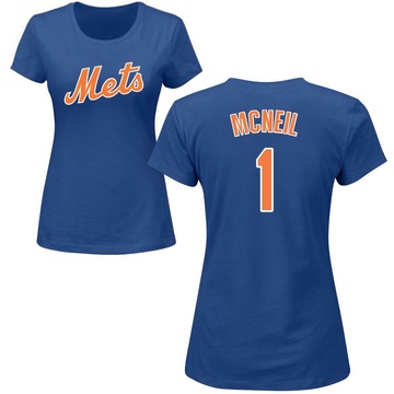 Women's New York Mets Jeff McNeil ＃1 Roster Name & Number T-Shirt - Royal