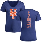 Women's New York Mets Jose Reyes ＃7 Backer Slim Fit T-Shirt - Royal