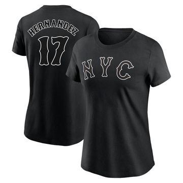 Women's New York Mets Keith Hernandez ＃17 2024 City Connect Name & Number T-Shirt - Black