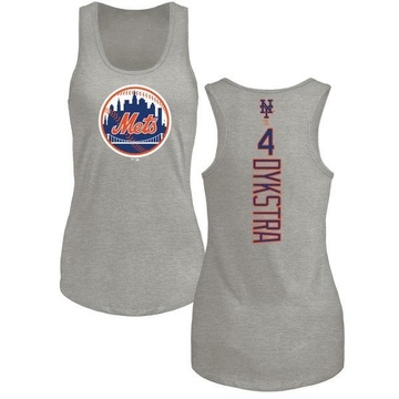 Women's New York Mets Lenny Dykstra ＃4 Backer Tank Top Ash