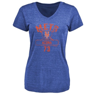 Women's New York Mets Luisangel Acuna ＃73 Base Runner T-Shirt - Royal