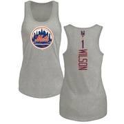 Women's New York Mets Mookie Wilson ＃1 Backer Tank Top Ash