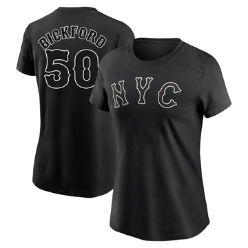 Women's New York Mets Phil Bickford ＃50 2024 City Connect Name & Number T-Shirt - Black