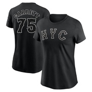 Women's New York Mets Reed Garrett ＃75 2024 City Connect Name & Number T-Shirt - Black