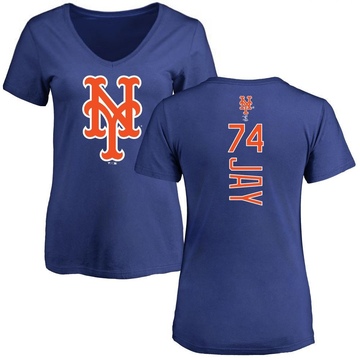 Women's New York Mets Tyler Jay ＃74 Backer Slim Fit T-Shirt - Royal