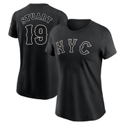 Women's New York Mets Tyler Stuart ＃19 2024 City Connect Name & Number T-Shirt - Black