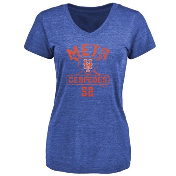 Women's New York Mets Yoenis Cespedes ＃52 Base Runner T-Shirt - Royal