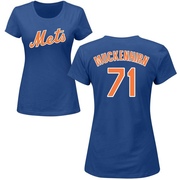 Women's New York Mets Zach Muckenhirn ＃71 Roster Name & Number T-Shirt - Royal