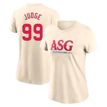 Women's New York Yankees Aaron Judge ＃99 Game 2024 All-Star Collection Legend T-Shirt - Cream