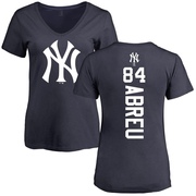 Women's New York Yankees Albert Abreu ＃84 Backer Slim Fit T-Shirt - Navy