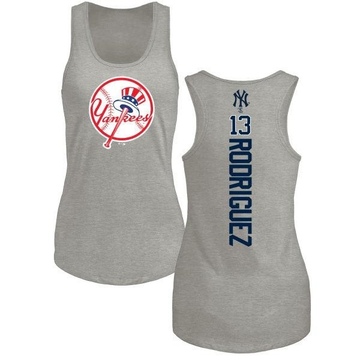 Women's New York Yankees Alex Rodriguez ＃13 Backer Tank Top Ash