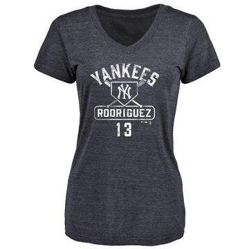 Women's New York Yankees Alex Rodriguez ＃13 Base Runner T-Shirt - Navy