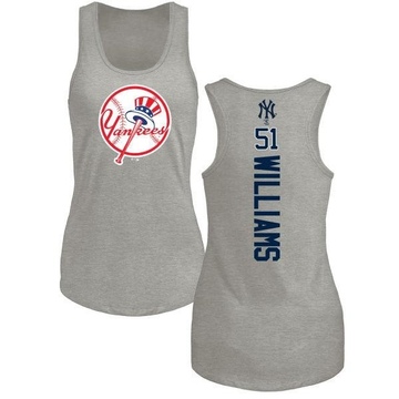 Women's New York Yankees Bernie Williams ＃51 Backer Tank Top Ash