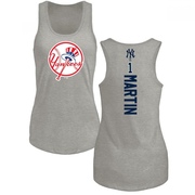 Women's New York Yankees Billy Martin ＃1 Backer Tank Top Ash