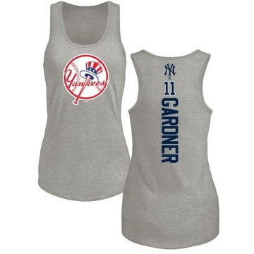 Women's New York Yankees Brett Gardner ＃11 Backer Tank Top Ash