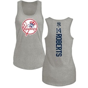 Women's New York Yankees Brian Roberts ＃14 Backer Tank Top Ash