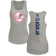 Women's New York Yankees Clay Aguilar ＃68 Backer Tank Top Ash