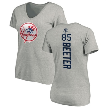 Women's New York Yankees Clayton Beeter ＃85 Backer Slim Fit T-Shirt Ash