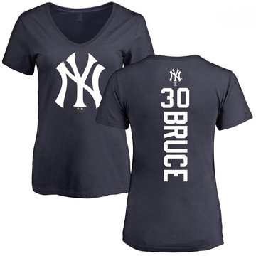 Women's New York Yankees Jay Bruce ＃30 Backer Slim Fit T-Shirt - Navy