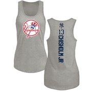 Women's New York Yankees Jazz Chisholm Jr. ＃13 Backer Tank Top Ash