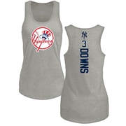 Women's New York Yankees Jeter Downs ＃3 Backer Tank Top Ash