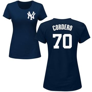 Women's New York Yankees Jimmy Cordero ＃70 Roster Name & Number T-Shirt - Navy