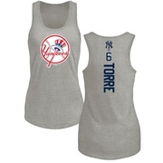 Women's New York Yankees Joe Torre ＃6 Backer Tank Top Ash