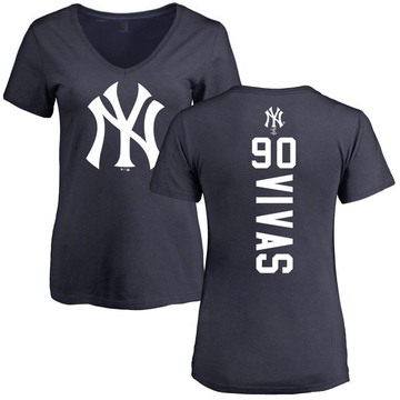 Women's New York Yankees Jorbit Vivas ＃90 Backer Slim Fit T-Shirt - Navy