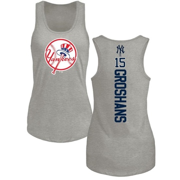 Women's New York Yankees Jordan Groshans ＃15 Backer Tank Top Ash