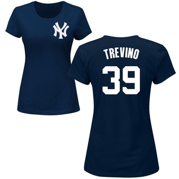 Women's New York Yankees Jose Trevino ＃39 Roster Name & Number T-Shirt - Navy