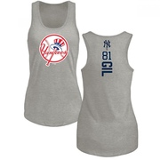 Women's New York Yankees Luis Gil ＃81 Backer Tank Top Ash